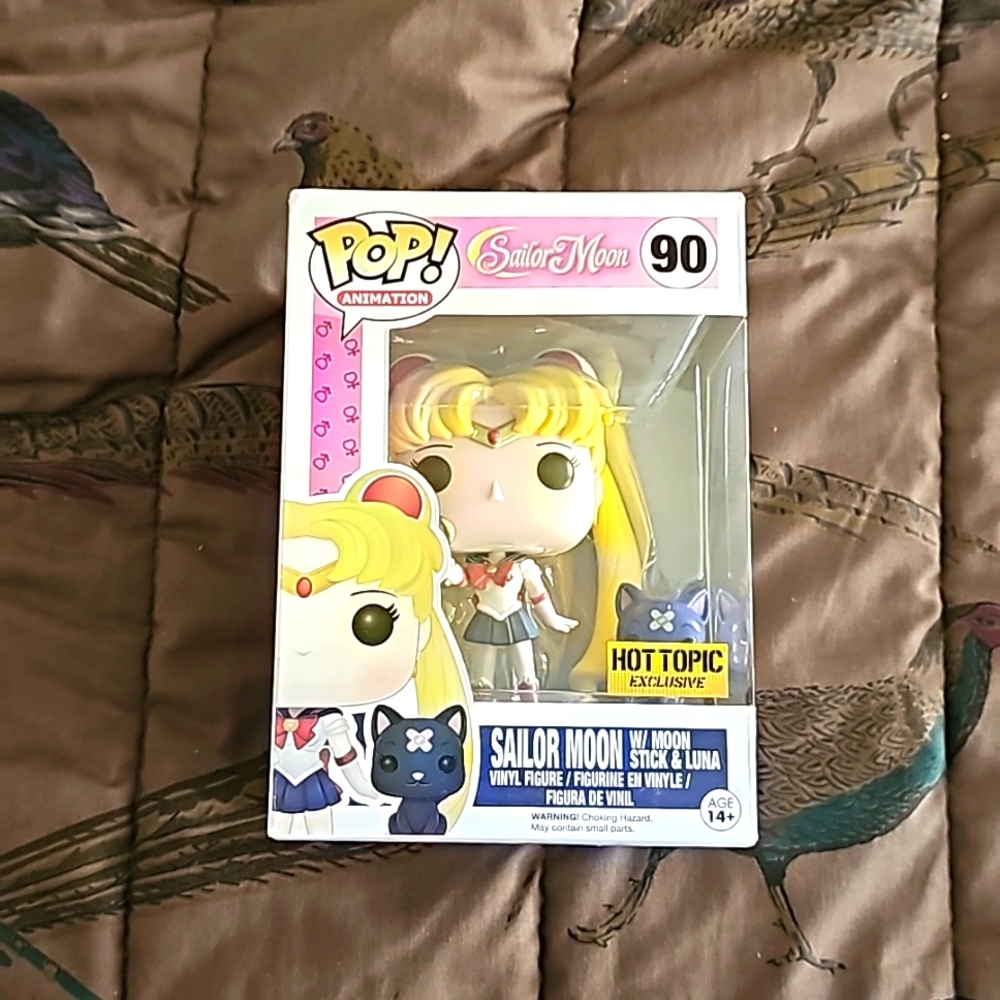 Pop Animation Sailor Moon Hot Topic Exclusive w Moon stick & Luna 🌑 🌙